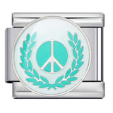 Logo Element Titanium Steel Welded Gold-plated Drip Oil Bracelet DIY Italian Module Bracelet Elastic Splicing Strap Chain