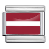 Hot Selling New World Flag Photo Dropper Series Titanium Steel DIY Italian Module Bracelet Accessories Wholesale