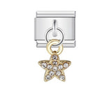 Charm Pendant Italian Module Bracelet Single Shell Pearl Titanium Steel Strap Chain Italian Charms