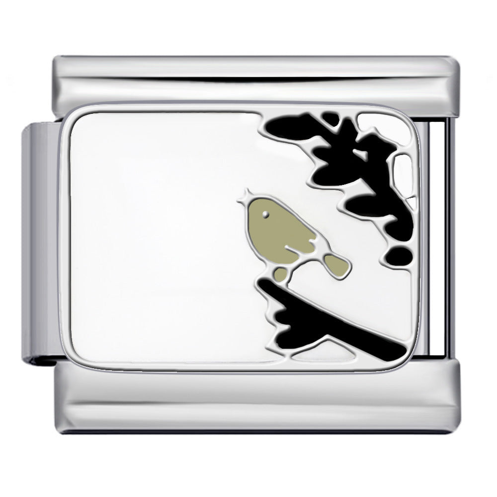 New Nail Art Series Titanium Steel Strap Chain Gold Plated Welding Drip Oil DIY Italian Module Bracelet Accessories Jewelry