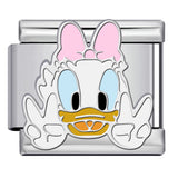 Italian Modular Bracelet Cartoon Character Series Stainless Steel Gold Plated DIY Elastic Link Bracelet