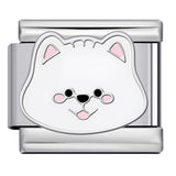 Cute Cartoon Dog Cute Pet Series Titanium Steel Welding Drip Oil DIY Italian Module Bracelet Accessories