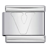 New Non Dripping Oil Series Bracelet Titanium Steel Concave 26 English Letter DIY Italian Module Bracelet Accessories