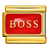 Gold Background Red Series Module Bracelet Accessories, Stainless Steel DIY Free To Match with Italian Charms Handmade Accessories