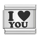 Cross Border Hot Selling Laser Engraving Heart-shaped Series Titanium Steel Handmade DIY Italian Module Bracelet Wholesale