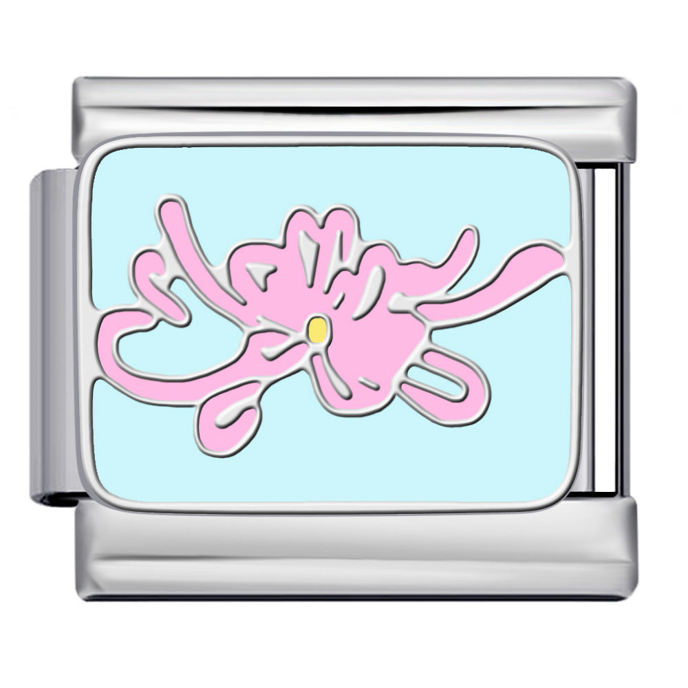 Cross Border Hot Selling Italian Module Bracelet Titanium Steel Drip Oil Welding Pattern DIY Watch Strap Chain Bracelet Wholesale