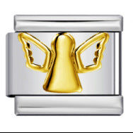 Titanium Steel Gold Silver Stamping Pattern DIY Italian Module Bracelet Italian Charm Bracelet