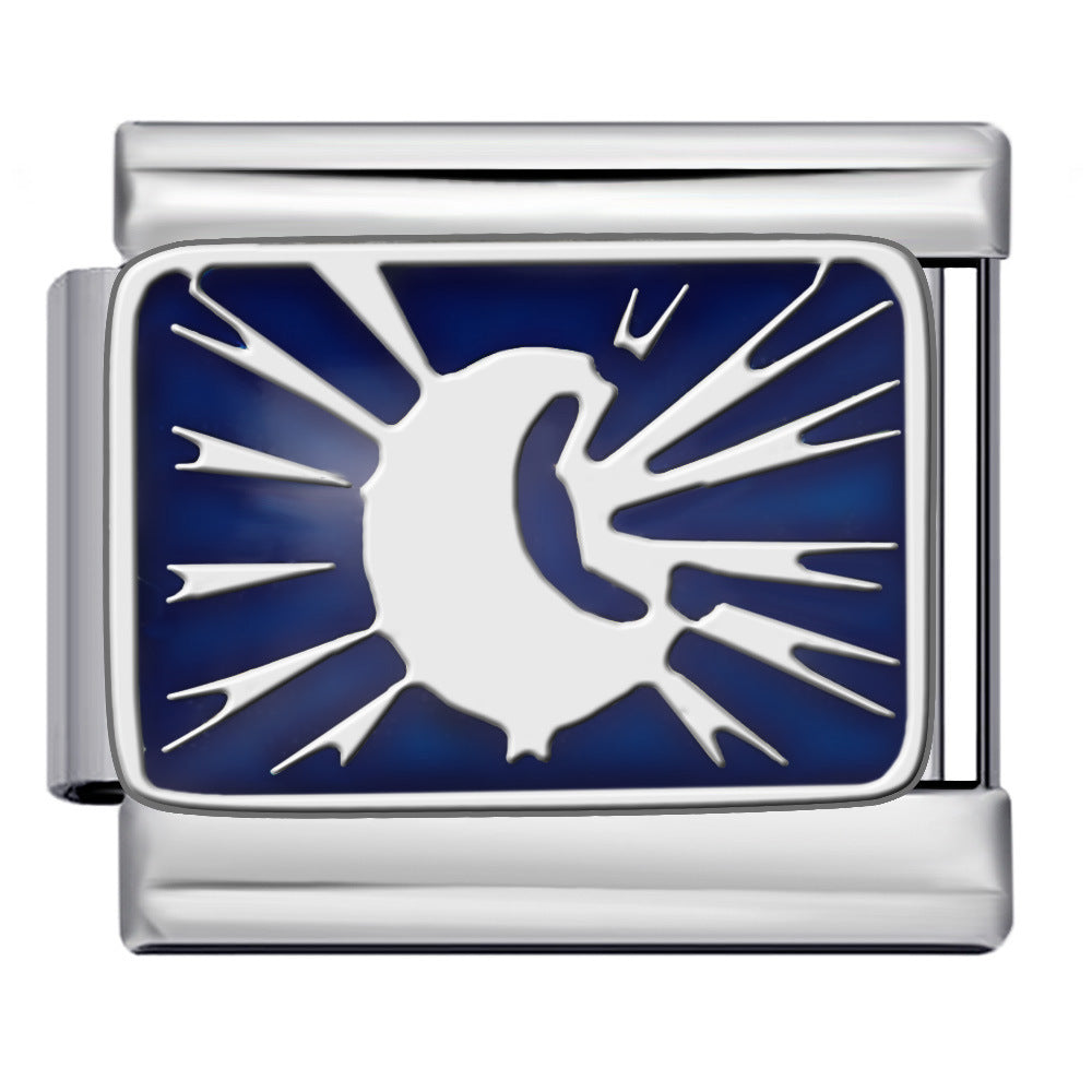 Italian Charm Bracelet Titanium Steel Welded Space Universe Series Italian Module Bracelet