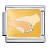 Pet Crowd Elements Italian Module Bracelet Welding Pattern Drip Oil DIY Elastic Splicing Stainless Steel Bracelet