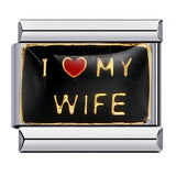 Romantic Valentine's Day Sweet Series Italian Module Bracelet Titanium Steel Welding Drip Oil Pattern DIY Bracelet