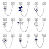 New Gold and Silver Devil's Eye Hook Chain Bracelet Stainless Steel DIY Elastic Italian Module Bracelet