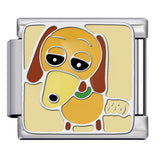 New Titanium Steel Welded Cartoon Italian Modular Bracelet Fashion DIY Stretch Bangle Splice Strap Chain