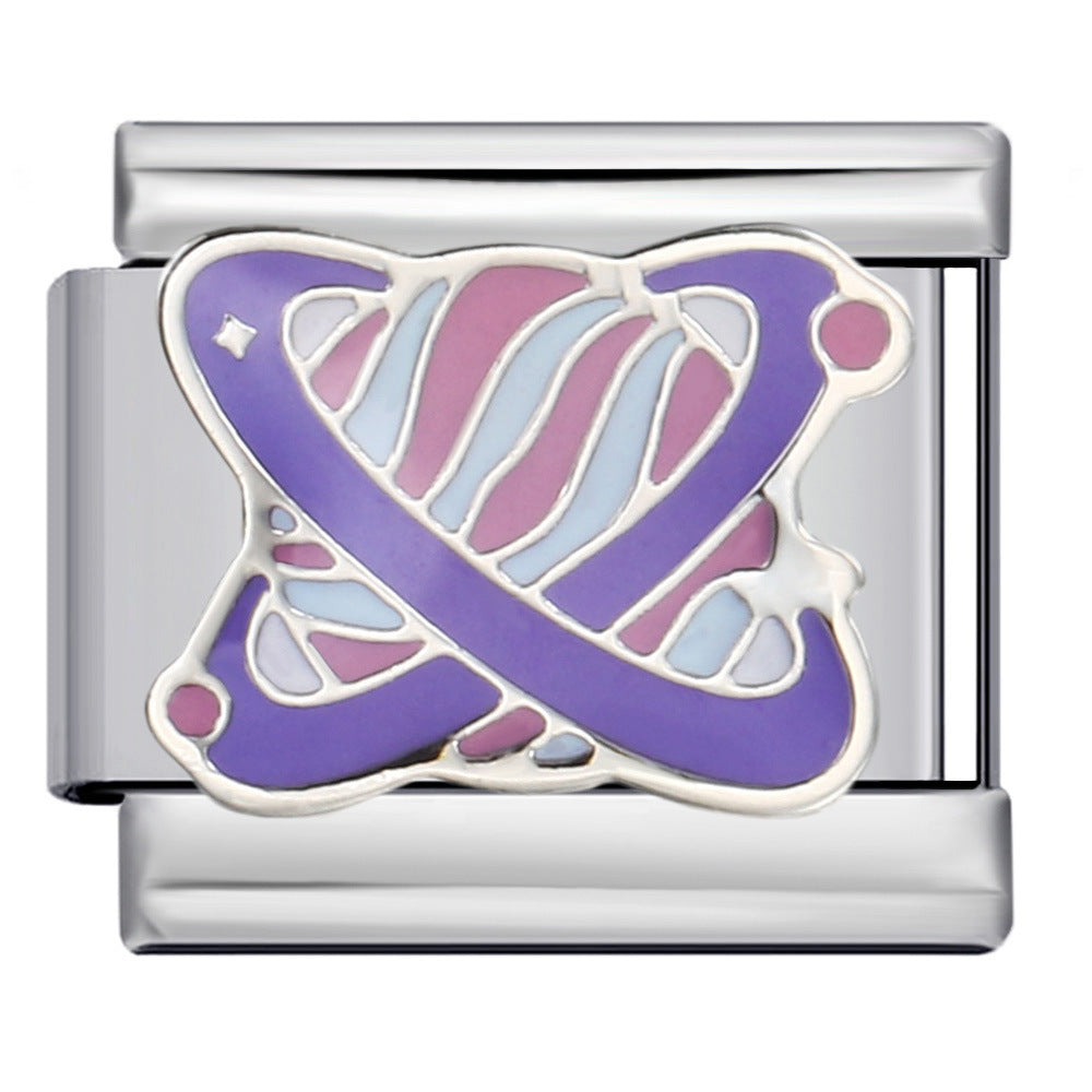 Italian Module Bracelet Fashion Drip Oil Titanium Steel Bracelet DIY Strap Chain Children's Toy Gift Wholesale