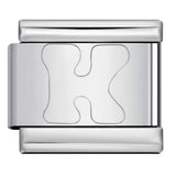 New Non Dripping Oil Series Bracelet Titanium Steel Concave 26 English Letter DIY Italian Module Bracelet Accessories