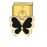 Charm Pendant Hook Style Italian Module Bracelet Titanium Steel Drip Oil Pattern DIY Bracelet Gift for Girls