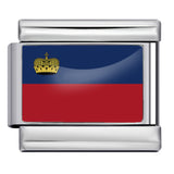 Hot Selling New World Flag Photo Dropper Series Titanium Steel DIY Italian Module Bracelet Accessories Wholesale