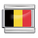 Hot Selling New World Flag Photo Dropper Series Titanium Steel DIY Italian Module Bracelet Accessories Wholesale