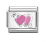 Stainless Steel Italian Module Bracelet with Gold Plated Stamping Pattern, Drip Oil DIY Elastic Personalized Strap Chain