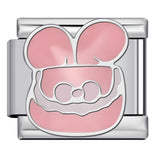 Cute Cartoon Character Series Titanium Steel Welding Drip Oil DIY Bracelet Italian Module Bracelet Accessories Wholesale