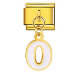 Gold Background, Colorful Oil Dripping Letters, Italian Module Bracelet, Titanium Steel Welded Hook, Fashionable and Simple Wristband Accessory