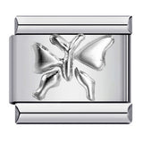 Titanium Steel Gold Silver Stamping Pattern DIY Italian Module Bracelet Italian Charm Bracelet