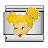 Hot Sale Personalized Titanium Steel Gold-plated Drip Oil Bracelet, DIY Italian Modular Bracelet, Little Girl's Gift.