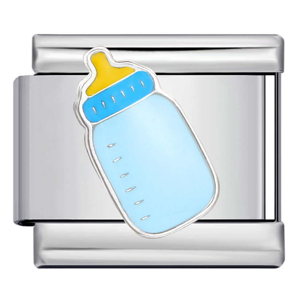 Italian Module Bracelet Fashion Drip Oil Titanium Steel Bracelet DIY Strap Chain Children's Toy Gift Wholesale