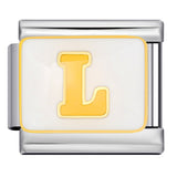 New Color Drip Oil Letter Italian Module Bracelet Titanium Steel Welding DIY Elastic Splicing Fashion Bracelet