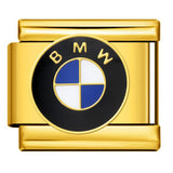 Italian Module Bracelet Automotive Logo Series Titanium Steel Welding Drip Oil DIY Elastic Splicing Table