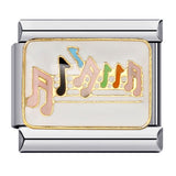 New Titanium Steel Gold Plated Welding Pattern DIY Italian Module Bracelet Italian Charm Bracelet