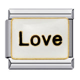 Romantic Valentine's Day Sweet Series Italian Module Bracelet Titanium Steel Welding Drip Oil Pattern DIY Bracelet