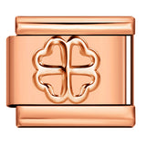 Rose Gold Titanium Steel Stamping Pattern DIY Italian Module Bracelet Italian Charm Bracelet