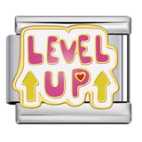 New Heart-shaped Titanium Steel Watch Strap Chain Gold-plated Welding Drip Oil DIY Italian Module Bracelet Accessories Wholesale