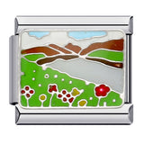 New Leisure Vacation Titanium Steel Welding Drip Oil DIY Italian Module Bracelet Fashion Personality Watch Strap Chain Wholesale