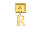 Gold Simplified Letter Italian Module Bracelet Stainless Steel Handmade Hook DIY Splicing Assembly Bracelet