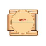 New Photo Empty Base Italian Module Bracelet Round Heart Shaped Titanium Steel DIY Free Splicing Bracelet Accessories