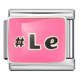 Romantic Pink Italian Modular Bracelet Titanium Steel Welding DIY Charm Bracelet Fairy Gift for Girls