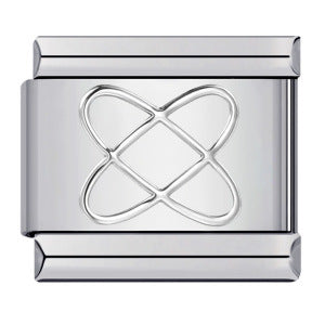 Titanium Steel Convex Silver Stamped DIY Italian Charm Bracelet with Unique Patterns