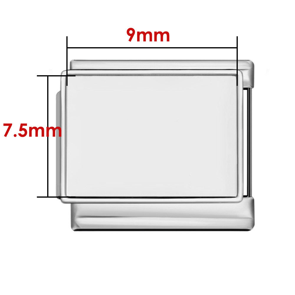 DIY Personalized Photo Frame Production, Titanium Steel Strap Chain, Fashionable Splicing Module Bracelet