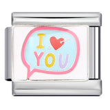 Romantic Valentine's Day Sweet Series Italian Module Bracelet Titanium Steel Welding Drip Oil Pattern DIY Bracelet