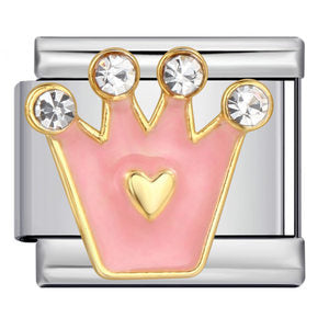 Titanium Steel Gold-plated Drip Welding Pattern DIY Italian Module Bracelet Italian Charm Bracele