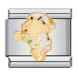 Classic Cartoon Character Italian Module Bracelet Titanium Steel Gold Plated Drip Oil DIY Welding Pattern Bracelet