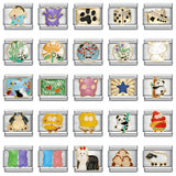 Cute Animal Titanium Steel Gold Plated Italian Charm Bracelet Customizable DIY Jewelry for Women