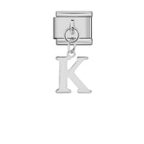 Silver Simplified Letter Italian Module Bracelet Titanium Steel Handmade DIY Hook Elastic Splicing Bracelet Accessories