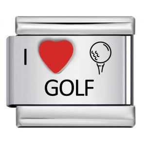 Laser Engraved Red Heart-shaped Ball Pattern Charm Module Titanium Steel DIY Free Splicing Italian Bracelet