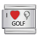 Laser Engraved Red Heart-shaped Ball Pattern Charm Module Titanium Steel DIY Free Splicing Italian Bracelet