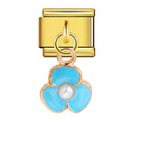 New Pearl Gemstone Hook Pendant Italian Module Bracelet DIY Elastic Splicing Stainless Steel Bracelet