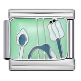 New Stainless Steel Welding Drip Oil DIY Bracelet Italian Module Bracelet Colorful Pattern Personalized Splicing Bracelet