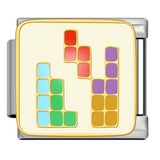 New Chess and Card Entertainment Stainless Steel Italian Module Bracelet Gold Plated Drip Oil Personalized DIY Welding Bracelet Wholesale