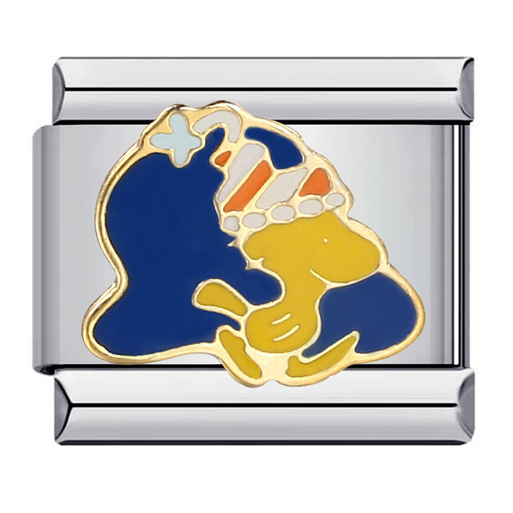 New Stainless Steel Drip Oil Cartoon DIY Italian Module Bracelet with Personalized Welding Pattern and Elastic Splicing Bracelet